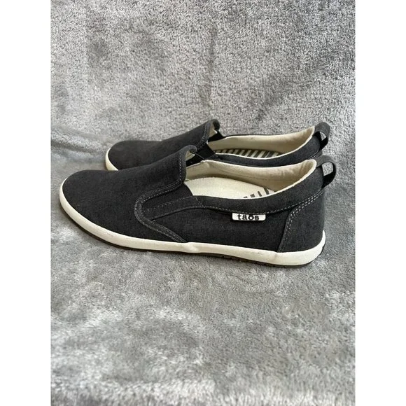 Taos Dandy Shoes Women's 7.5 Gray Charcoal Low Slip On Casual Comfort Sneakers - Picture 3 of 7